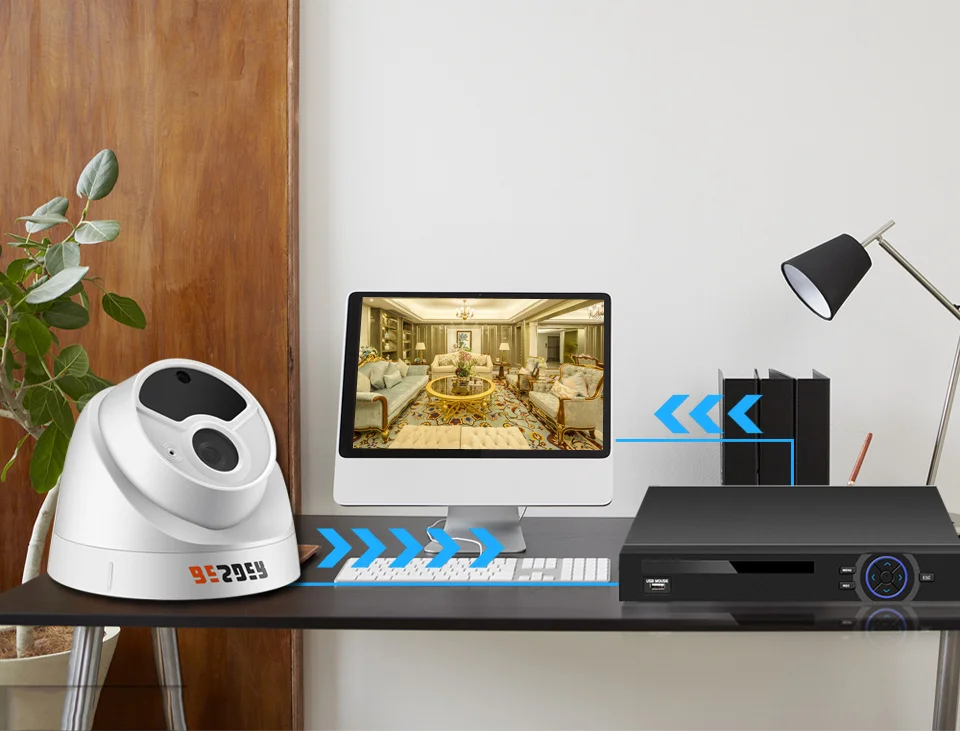 Besder аудио Беспроводная ip-камера FULL HD 1080P 960P 720P широкий угол 2,8 мм Внутренняя купольная видеокамера IP ONVIF RTSP Обнаружение движения