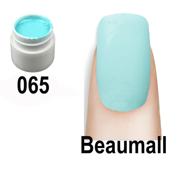 Beaumall гель для рисования 36 цветов, 1 горшок 5 мл объем чистый твердый УФ гель цвет для ногтей блестящая Обложка для наращивания маникюра DIY - Цвет: 65