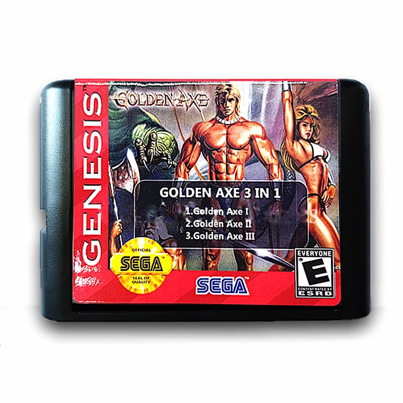 Игровой картридж Golden Axe 3 в 1 с функцией экономии 16 битный для Sega for MegaDrive Genesis видео