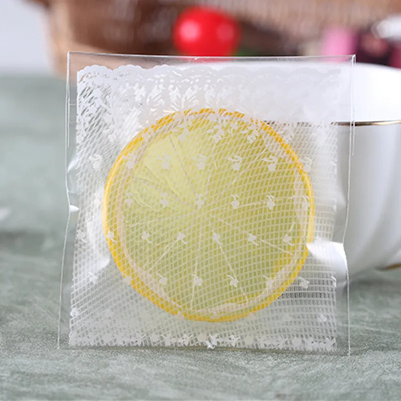 100 шт. белые кружевные пластиковые пакеты для печенья и конфет|Подарочные сумки