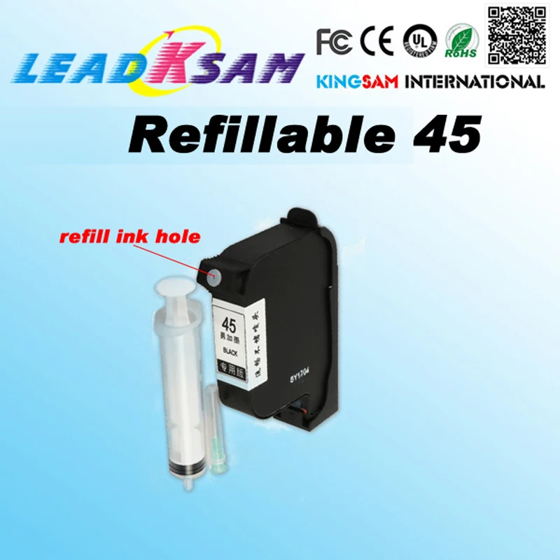 1 пополняемый картридж для чернил совместимый с hp45 51645A 45 CAD Графический Плоттер