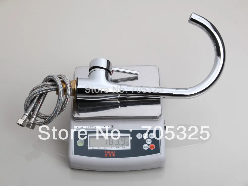 Classic Single Handle Hot &ampCold Waterfall Chrome Finish Kitchen Basin&ampSink Mixer Tap Brass Faucet AD-8053 | Обустройство дома
