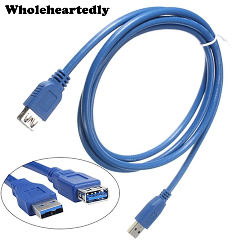 Новый Синий высокоскоростной Удлинительный Кабель USB 3 0 длиной 1 м фута