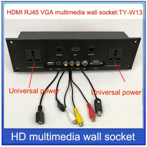 Настенная розетка HD HDMI VGA USB Сеть RJ45 Видео информационная Выходная