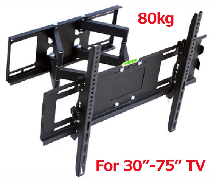 DL-D-108LT 3"-75" 6" 80 кг сверхмощный полный движения большой ТВ настенное крепление VESA 700X500 регулировочный кронштейн Поворотный 90