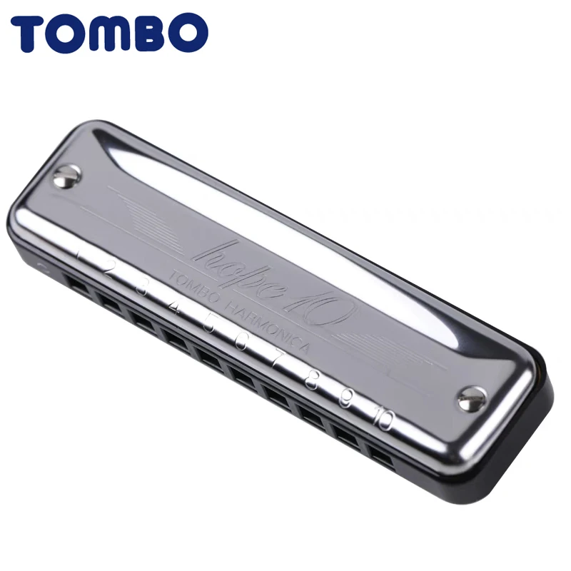 Гармоника TOMBO HOPE10 с 10 отверстиями гармошка Серебристая C/D/E/F/A/G/E диатоническая Поп