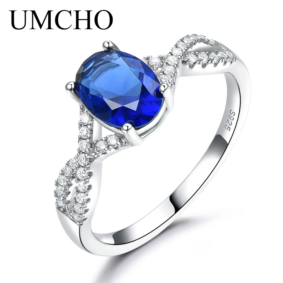 RUJ099S-1 UMCHO цельное 925 пробы Серебряное кольцо для леди овальное розовое нано морганитное обручальное кольцо Свадебный Подарок на годовщину для нее - Цвет камня: RUJ099S-1