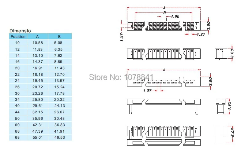 5 шт. 1 27 мм 2x30 Pin 60 DIP Штекерный кожух PCB Box Header IDC коннектор|connector idc|connector 1.27mmconnector pcb |