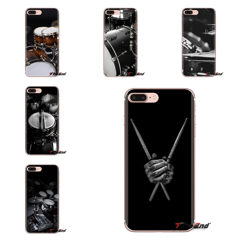Transparent TPU Bag Case Musical Instrument Drum For Huawei G7 G8 P7 P8 P9 P10 P20 P30 Lite Mini Pro P Smart Plus 2017 2018 2019 |