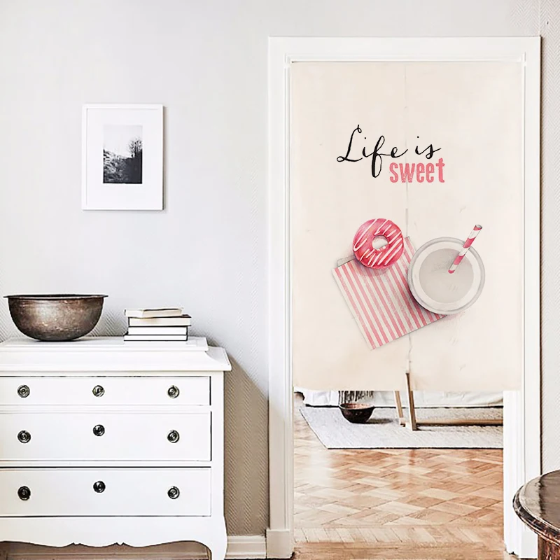 

Традиционная льняная настенная занавеска life is sweet для окон гостиной
