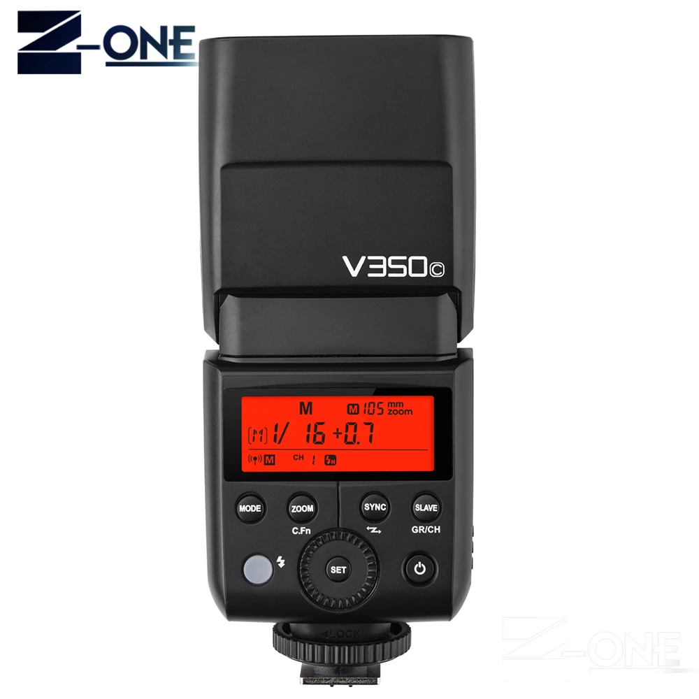 Godox V350C TTL HSS 1/8000s GN36 0 1 ~ 7 s рециркулирует камера Speedlite Flash встроенный литиевый