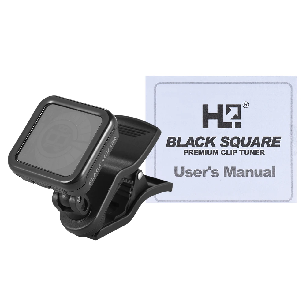 Черный квадратный тюнер премиум-класса для гитары бас скрипка гавайский