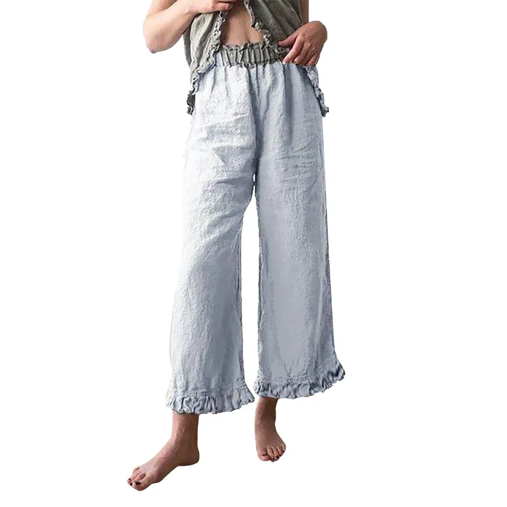 SAGACE повседневные женские однотонные брюки большого размера с высокой талией и