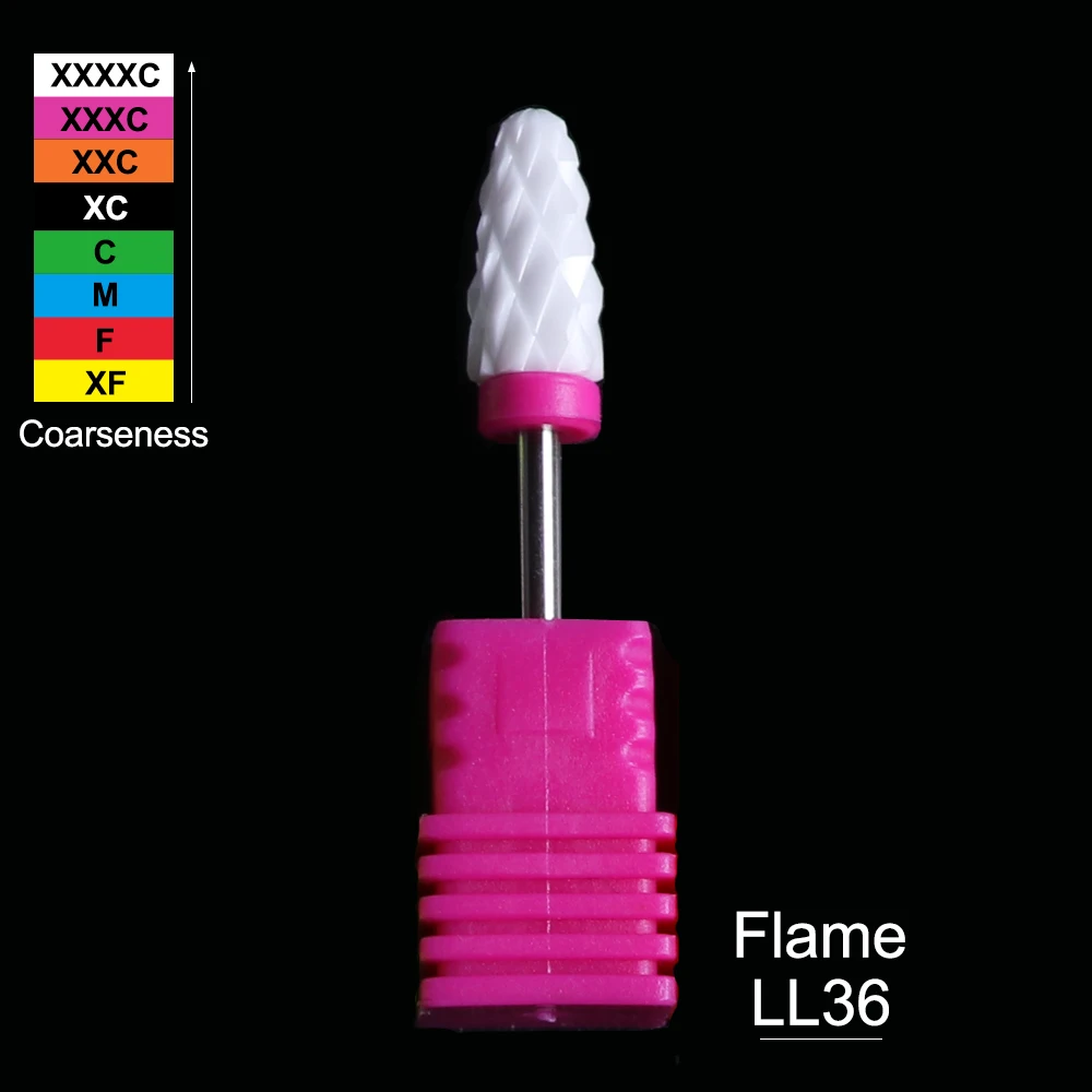 Ceramic Nail Drill Bits Bullet Rotary Burr Manicure Milling Cuticle Electric Machine Accessories Art Files Tools TRLL29-56 | Красота и
