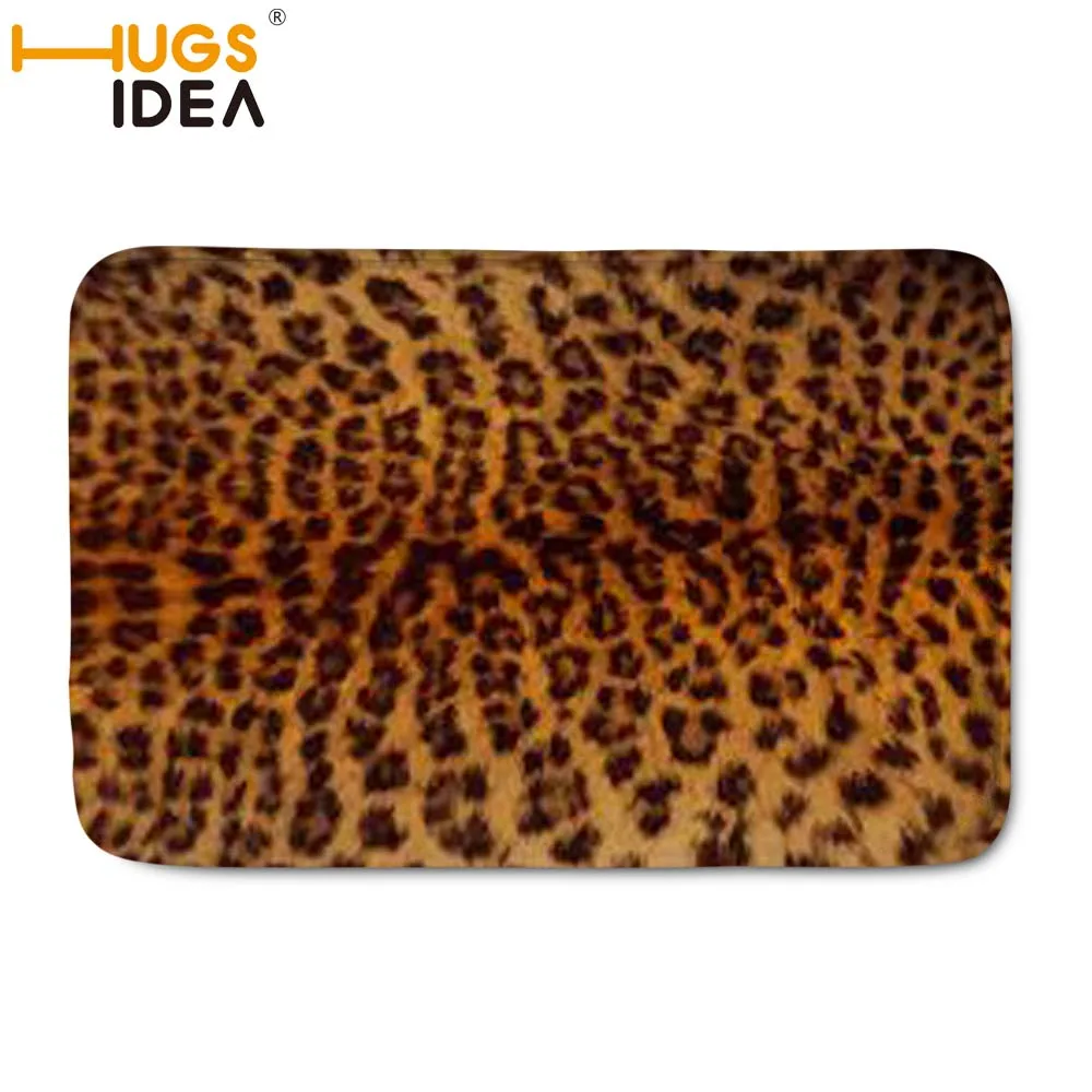 Ковер из меха леопарда HUGSIDEA на заказ с 3D принтом для спальни 59*40 см Мягкий