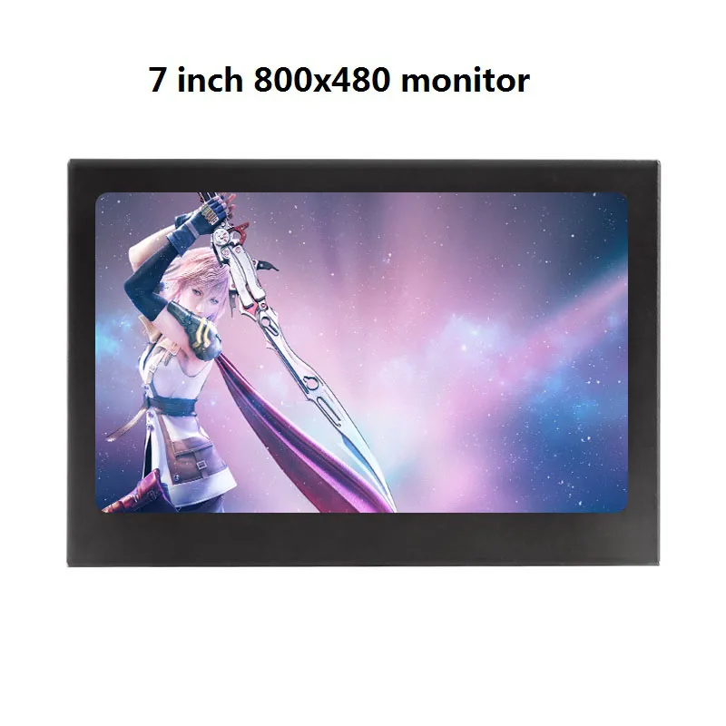 800x480 Лидер продаж 7 дюймов Full HD монитор 1024x600P Мини Портативный Дисплей VGA AV HDMI BNC Вход металлический корпус для PS3 Xbox - Цвет: 800x480