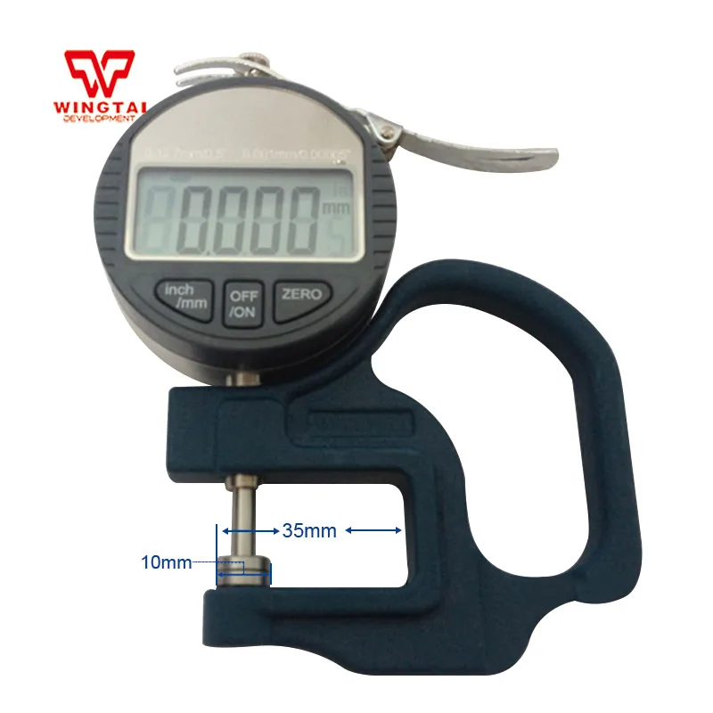 

BY02 0.001mm Accuracy Metal, Stainless Steel Probe Digital Display Micrometer Thickness Gauge