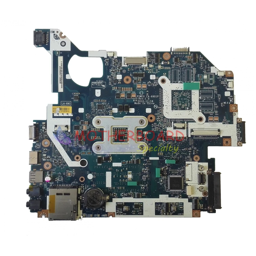 Vieruodis для материнской платы ноутбука Acer 5750 5750G MBR9702002 MB.R9702.002 P5WE0 LA-6901P HM65 UMA HD DDR3 |
