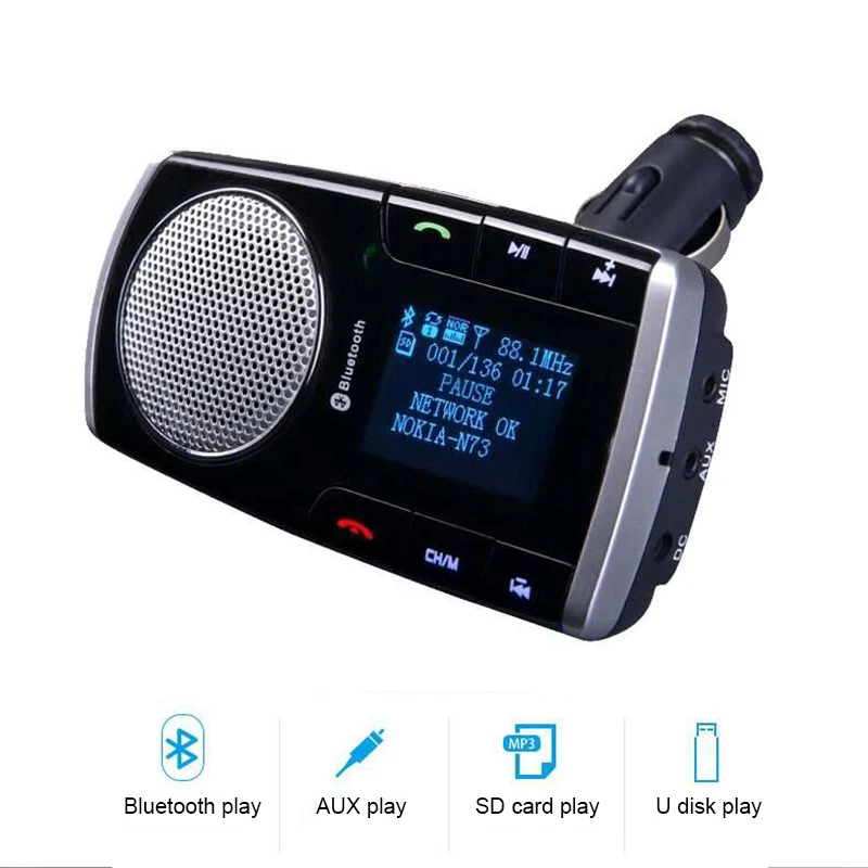 FM передатчик MP3 музыкальный плеер комплект беспроводной связи bluetooth для