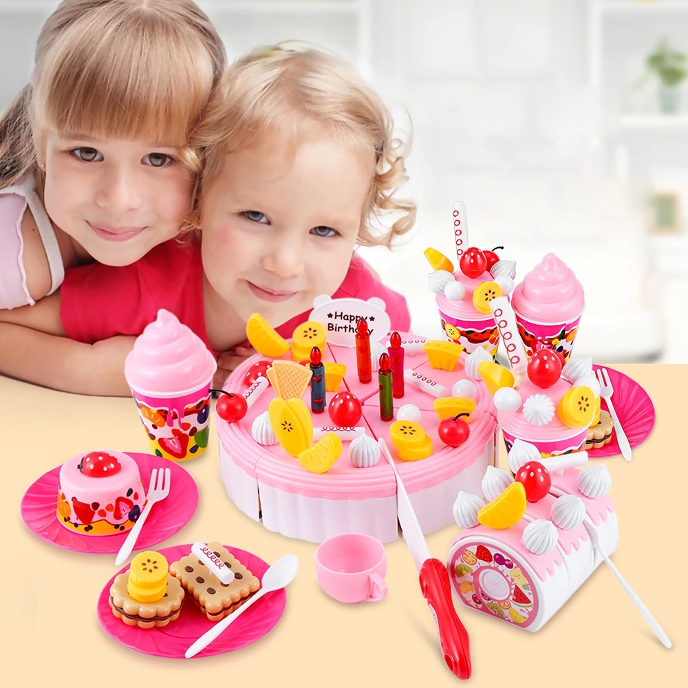 Подарок на день рождения для детей DIY еда фруктовый торт играть игрушка события