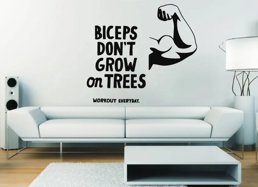 Настенные наклейки Цитата бицепс не наклейка человек атлет виниловая домашний