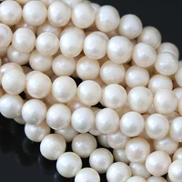 charms fashion natural white freshwater pearl approx round 7 8mm hot sale women fit necklace bracelet loose beads 15inch b1325