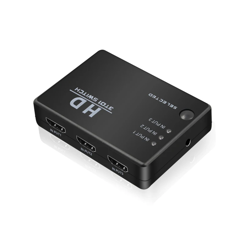 Совместимому с HDMI разветвитель и ИК-пульт дистанционного управления 1080P 3 в 1 из