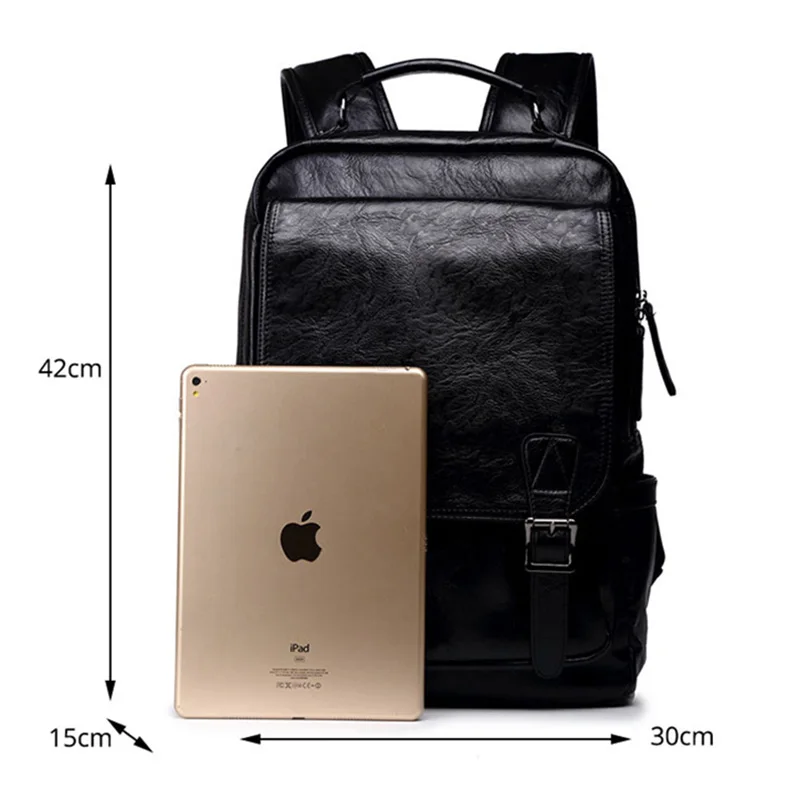 

Fashion Men Backpack for Teenager Student Large Capacity Leather Backpacks Male Casual Travel Laptop Backpack School Bag for Men