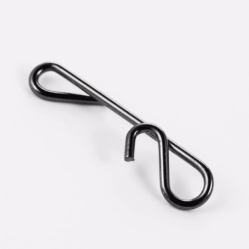 100pcs/lot Stainless Fishing Line Wire Connector Barrel Swivel Accessories Snap Pin Without Knot Tackle Tool Lure Kit|snap pin|fishing
