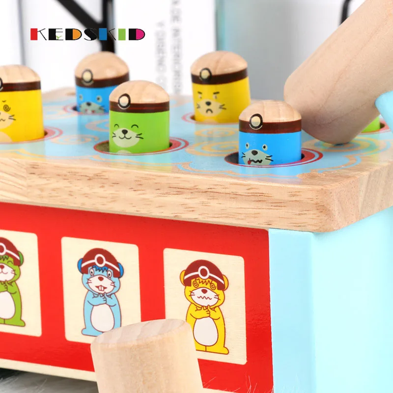 Деревянный интерес whac а моль игрушки развивающие игры building block осуществлять