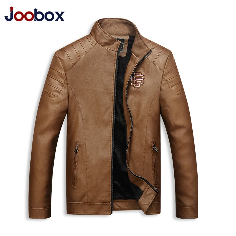 JOOBOX 2018 НОВАЯ тонкая мужская кожаная куртка весна осень модная