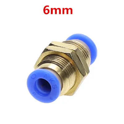 PM6 PM-4 6 8 10 12 мм(5/3" 1/4" 5/1" 3/8" 1/") Пневматическая перегородка прямой толчок в быстроразъемный соединитель соединение - Цвет: PM6