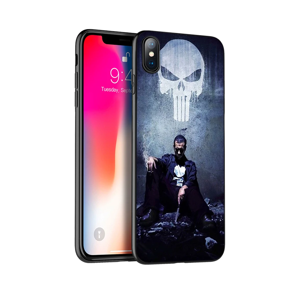 16760 Черный чехол ТПУ для iphone 5 5s se 6 6s 7 8 plus x 10 чехол силиконовый чехол для iphone XR XS MAX чехол Каратель - Цвет: 16760