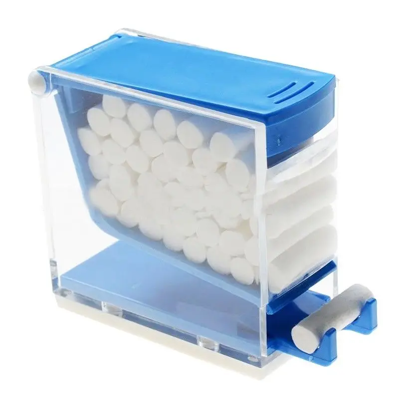 Зубной хлопок ролик диспенсер пресс тип синий|lab dental|dental labdental dispenser |