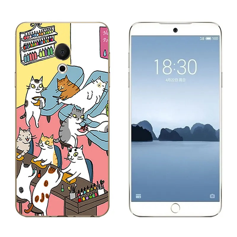 5 46 &quotдля Meizu 15 Lite Мягкий ТПУ силиконовый чехол для M15 задняя крышка Coque Fundas Pine Printing