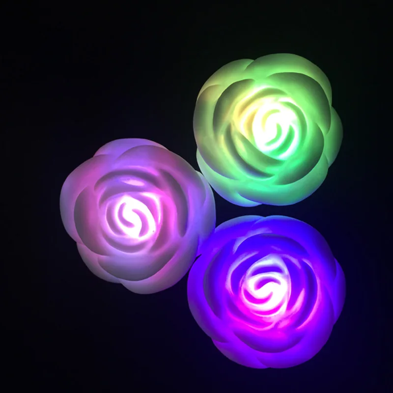 2018 светодиодные свадебные сувениры Рождественская вечеринка Свеча цветок розы