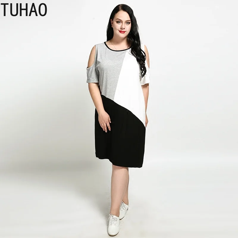 TUHAO летние женские платья больших размеров 7XL 6XL 5XL повседневное женское платье