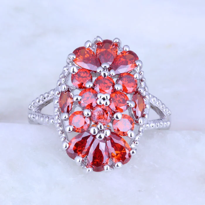 Любовный монолог восхищающее красное кольцо для женщин с имитацией граната