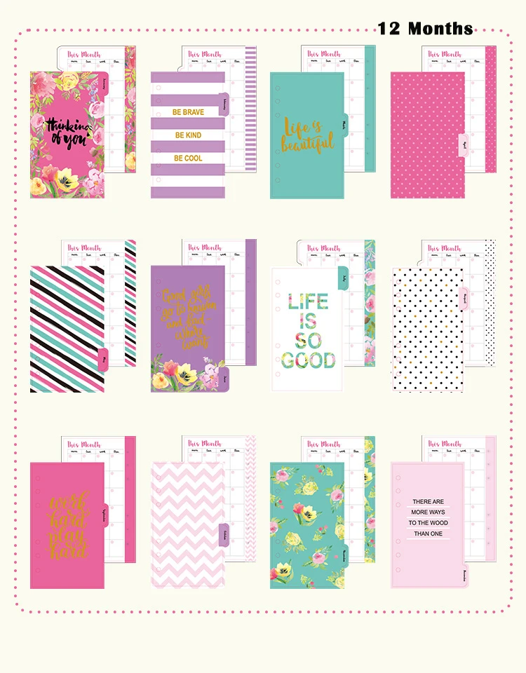 Dokibook Lovedoki, новинка,, А5, А6, блокнот, планировщик, план, kawaii, сделай сам, канцелярские принадлежности,, розовые цветы, Органайзер