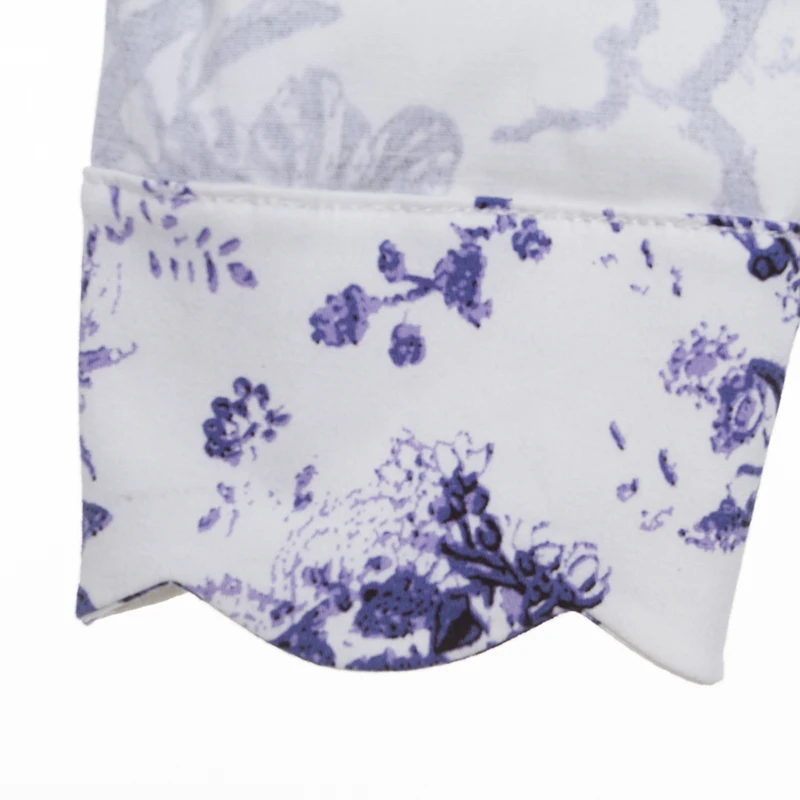 

Vogue New Floral Dress Women A Line V Neck Three Quarter Sleeve Dress Female Autumn Knee Length Dress Nice Print Dresses