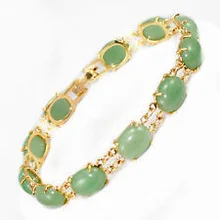 Женский браслет с зелёным драгоценным камнем широкий камень в форме сердца 7 5