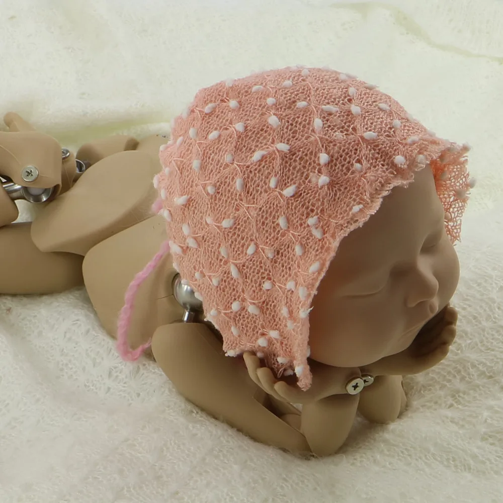 

Kid Handcraft Soft Small Bobble Infant Bonnet Photo Shoot Unisex Children Hats for Newborn Baby Photography Accessories