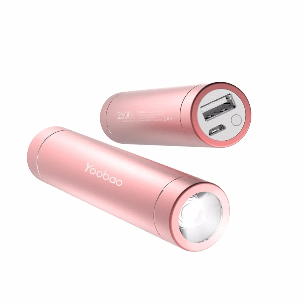 Yoobao L25 2500 мАч Мини банк питания 1 Вт Светодиодный светильник внешняя батарея портативное зарядное устройство литий-полимерный банк питания для мобильного телефона для Xiaomi
