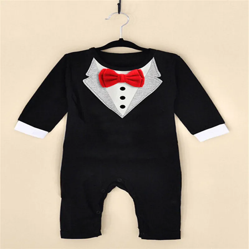 Fashion Toddlder Newbore Baby Boy Formal Suit Party Wedding Tuxedo Gentleman Short Sleeve Romper Jumpsuit Outfit Clothes Wear |