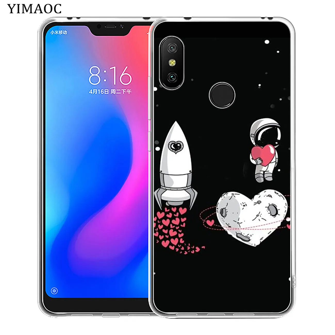 Мягкий чехол moon astronaut universe Starry star Space для Xiaomi MI Redmi 8A 7A 6A 5A 4X Note 8 7 6 Pro 5 Plus|Бамперы| |