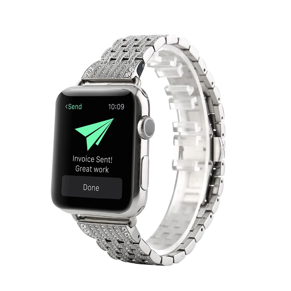 2018 Роскошные хрустальные стразы алмазные ремешки для часов Apple Watch 38 мм 42 браслет