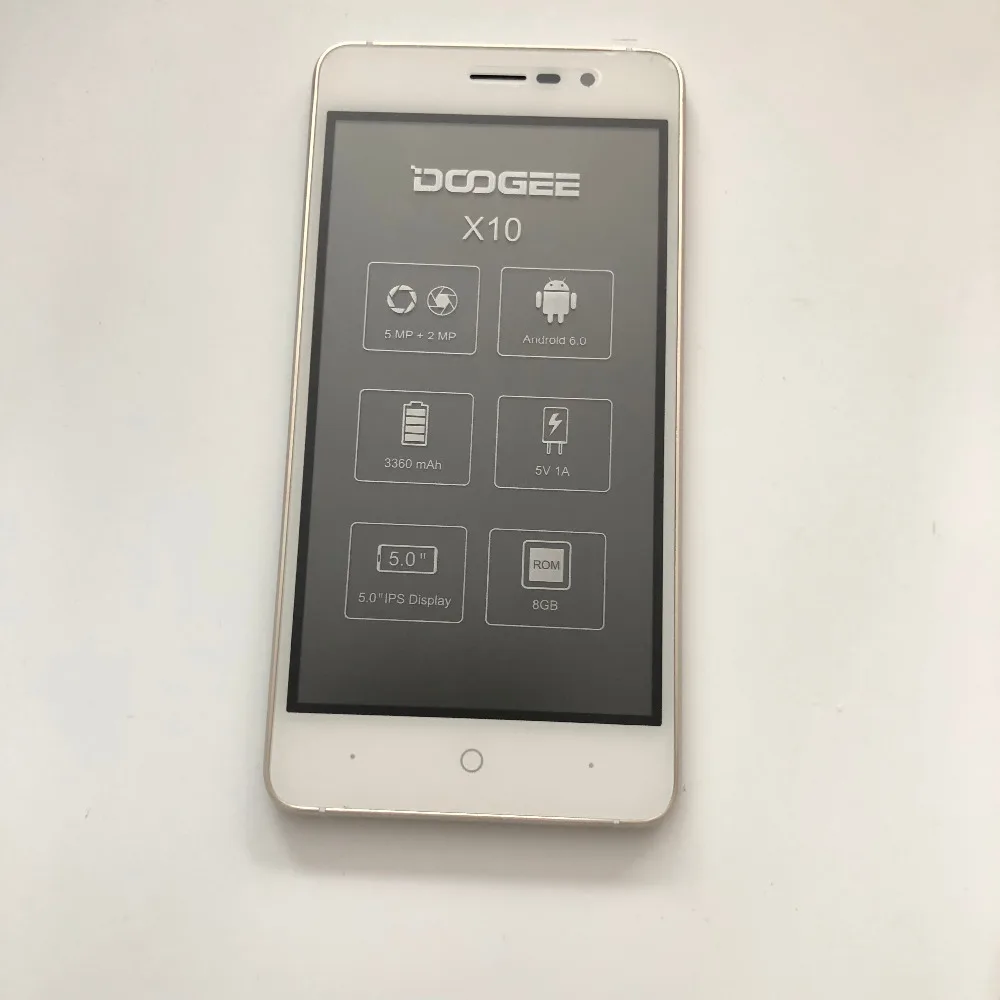 Б/у ЖК экран + сенсорный рамка для Doogee X10 MTK6570 двухъядерный 5 0 дюйма 854x480|Экраны