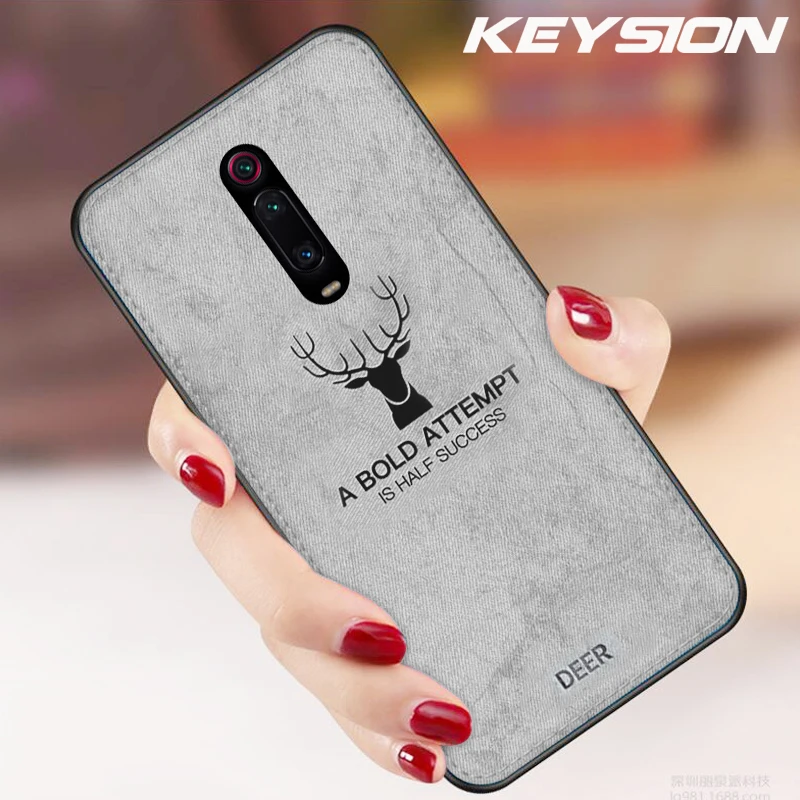 KEYSION Deer Cloth Case For Xiaomi Mi 9T Pro Redmi K20 Soft TPU Silicone Shockproof Back Cover Mi9T 9 SE K20Pro Note7 | Мобильные