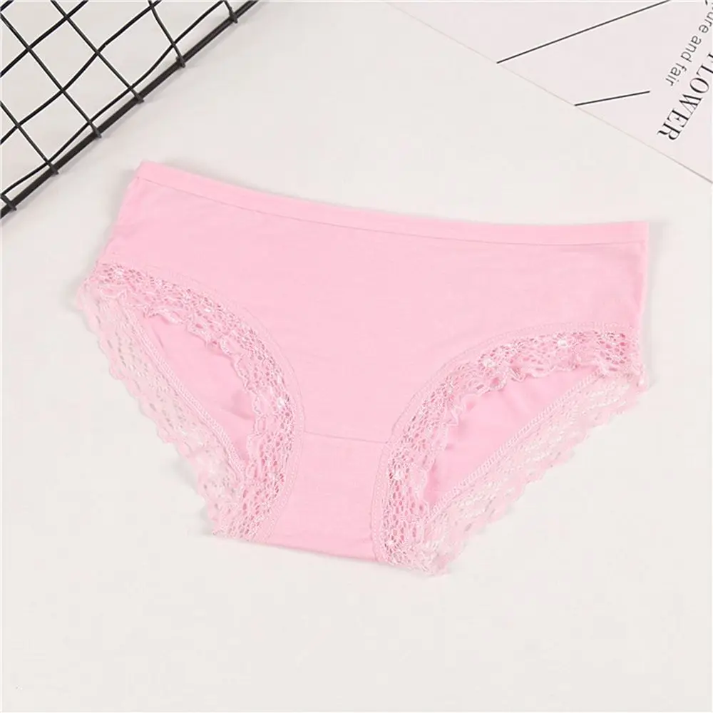 pink Новое поступление, модные сексуальные шорты, кружевные модальные трусики, мягкие женские сексуальные трусики с низкой талией для женщин - Цвет: pink