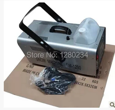 Снежная машина высокой мощности 1500 Вт сценическая для свадьбы снега dj-эффекта